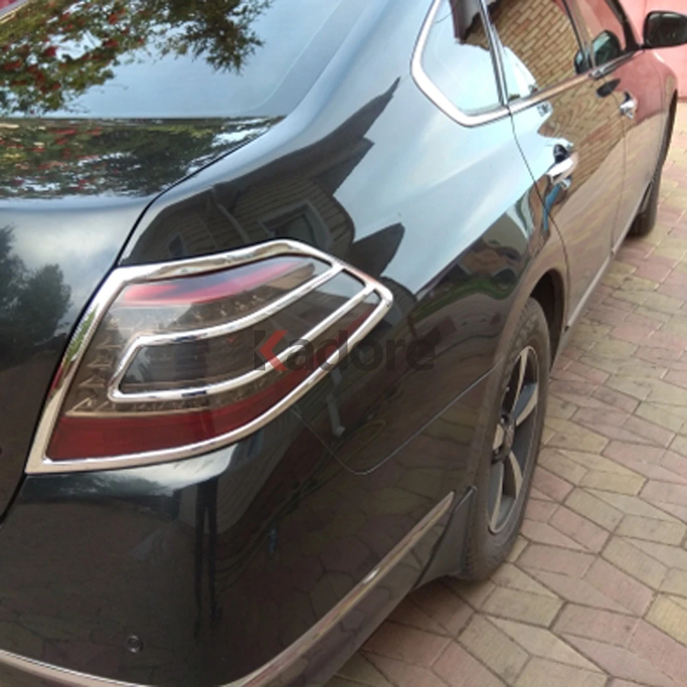Для Nissan Teana 2009 2010 хромированный задний светильник, накладка на заднюю часть, задний светильник, автомобильная наклейка, рамка, внешние аксессуары
