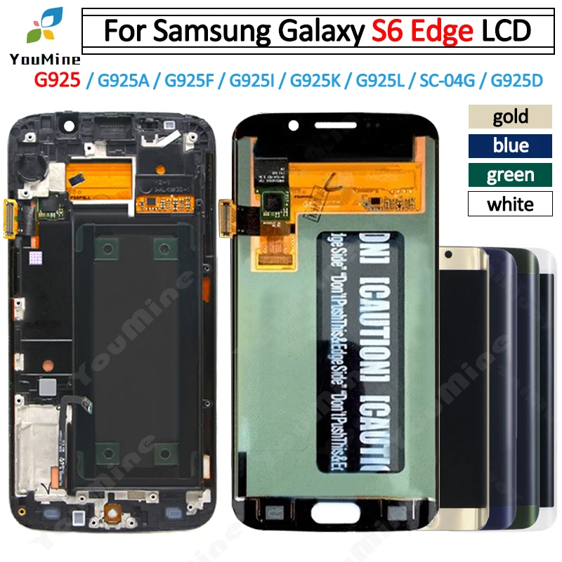 Super AMOLED для Samsung Galaxy S6 Edge G925 G925F ЖК экран + сенсорная панель дигитайзер в сборе