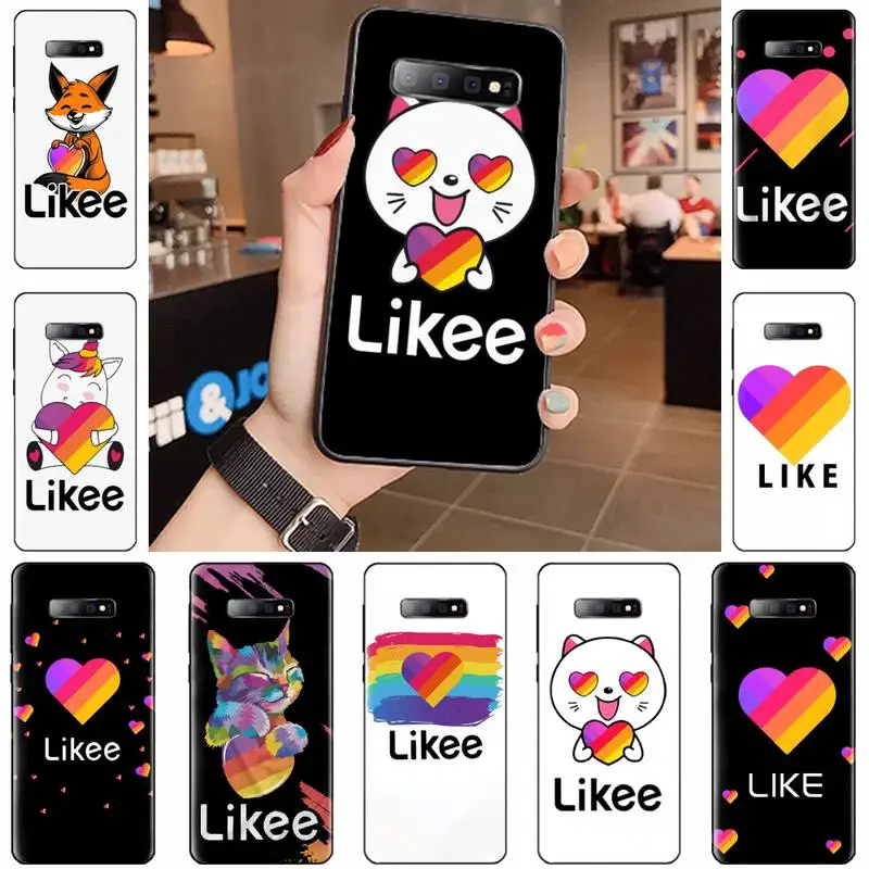

Fashion Likee Cat bear love heart Phone Case For Samsung Galaxy S5 S6 S7 S8 S9 S10 S10e S20 edge plus lite Cover Funda Shell