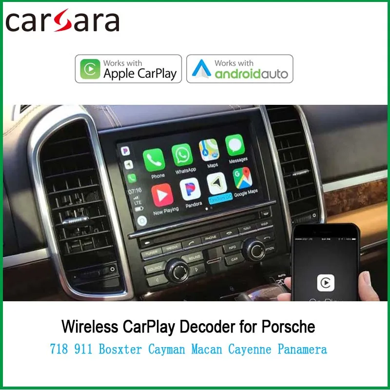 Bestellen AndroidAuto Drahtlose CarPlay Für Pors Che Bosxter Cayman Macan Cayenne Pana Mera AirPlay Phonelink Box Auto Eelectronic GPS