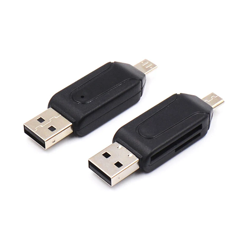 

NEW Type 2 In 1 OTG Card Reader High-speed USB2.0 Universal OTG TF/SD For Android Computer Extension Headers Random Color