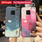 Чехол SoCouple с ремешком на запястье для Redmi Note 9 Pro, 7, 8, 10, 11 Pro, чехол для Xiaomi poco X3, 11t, 9, A3 Lite, 9t, мягкий чехол-держатель для телефона из ТПУ