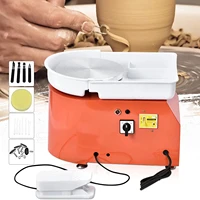 25cm 350w electric pottery wheel machine with independent foot pedal ceramic work clay art craft electric pottery wheel diy tool