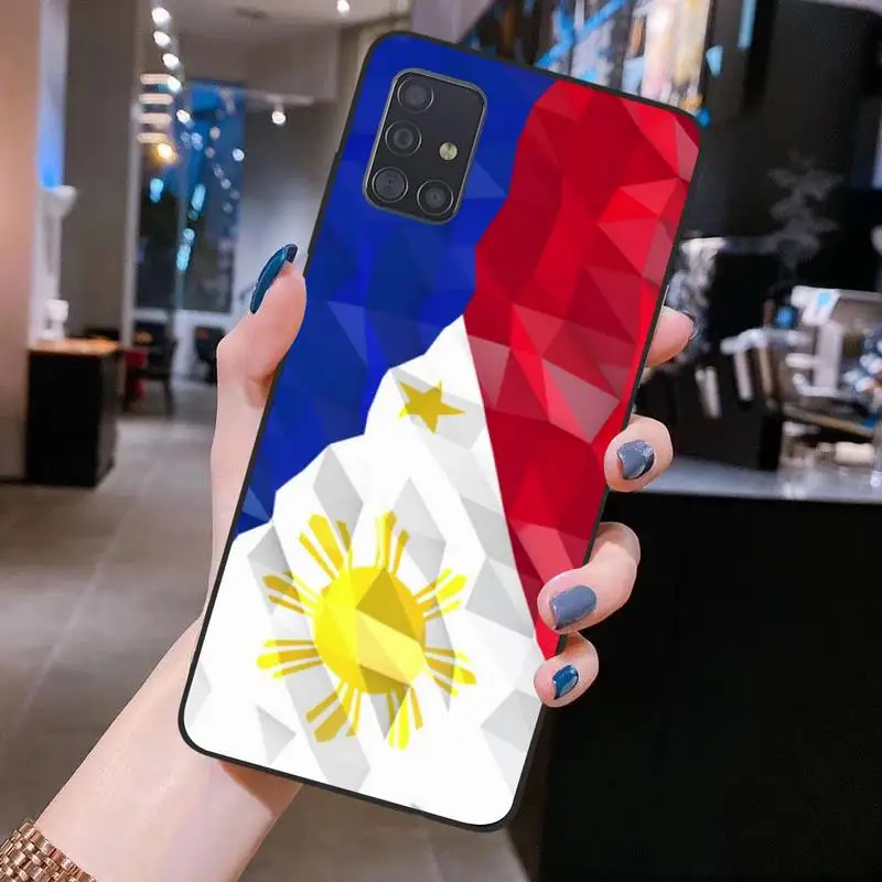 YJZFDYRM Филиппинский флаг черный чехол для сотового телефона Samsung S20 plus Ultra S6 S7 edge S8 S9