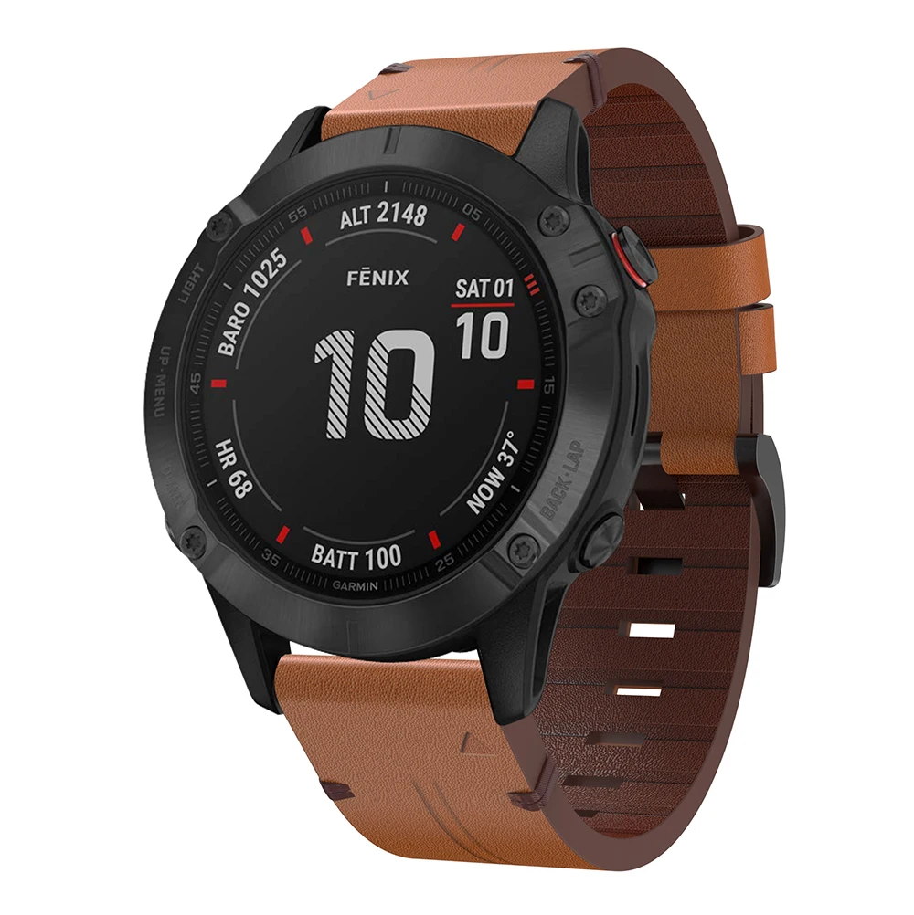 Ремешок из натуральной кожи для Garmin Fenix 6/5 plus/5/Forerunner 935/945 ремешок часов Fenix6 Quick Relase