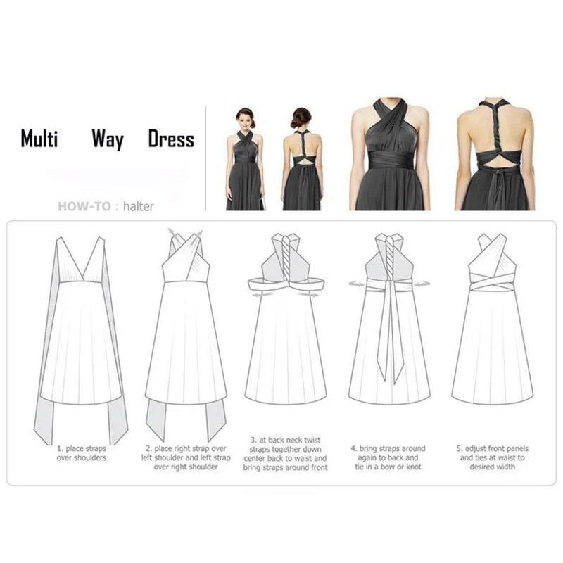 

Sexy women maxi Dress Multiway Wrap Convertible Boho Maxi Club Red Dress Bandage Long dresses Party Bridesmaids unique dress