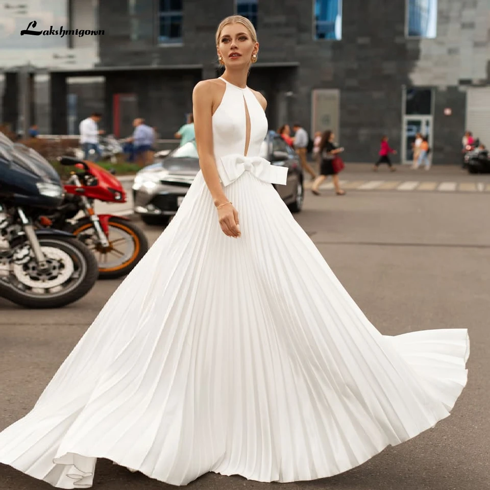 Простые изящные свадебные платья пляжные вечерние для приема 2020 женское