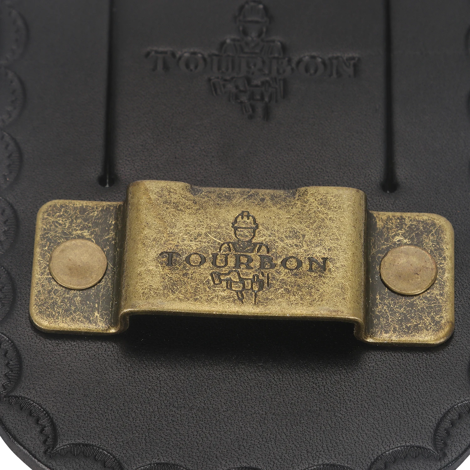 

Tourbon Black Thick Genuine Leather Measuring Tape Measure Holder Tapes Holster for Belt(5cm)