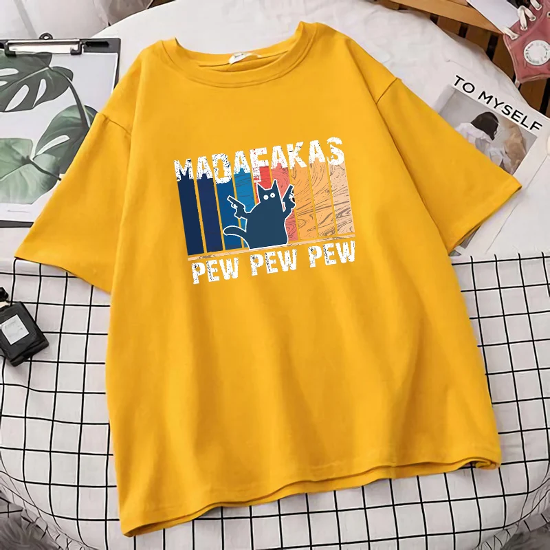 

Pew Madafakas Oversized T-shirts for Woman O Neck Short Sleeve Cotton T shirt 2021 New Summer Crewneck Female Graphic T shirts