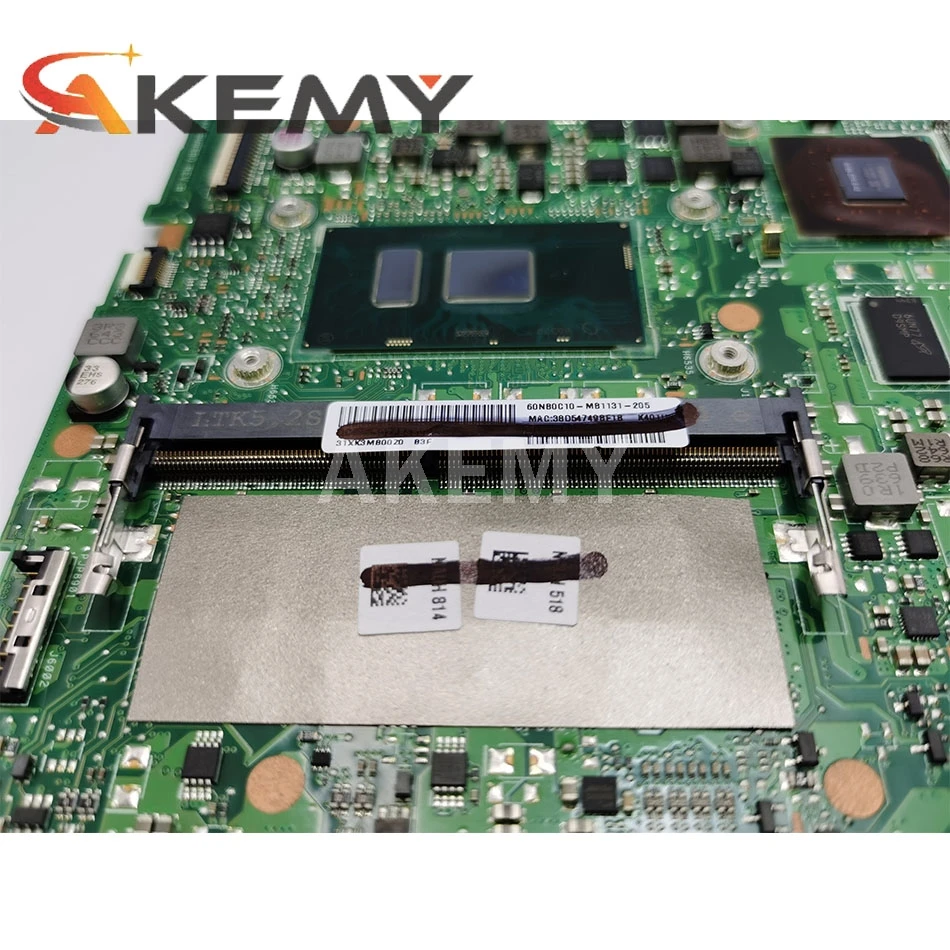 akemy new k401uq 8gb rami7 6500u 920mx gpu motherboard for asus k401ub k401u a401u k401uq k401uqk laotop mainboard motherboard free global shipping