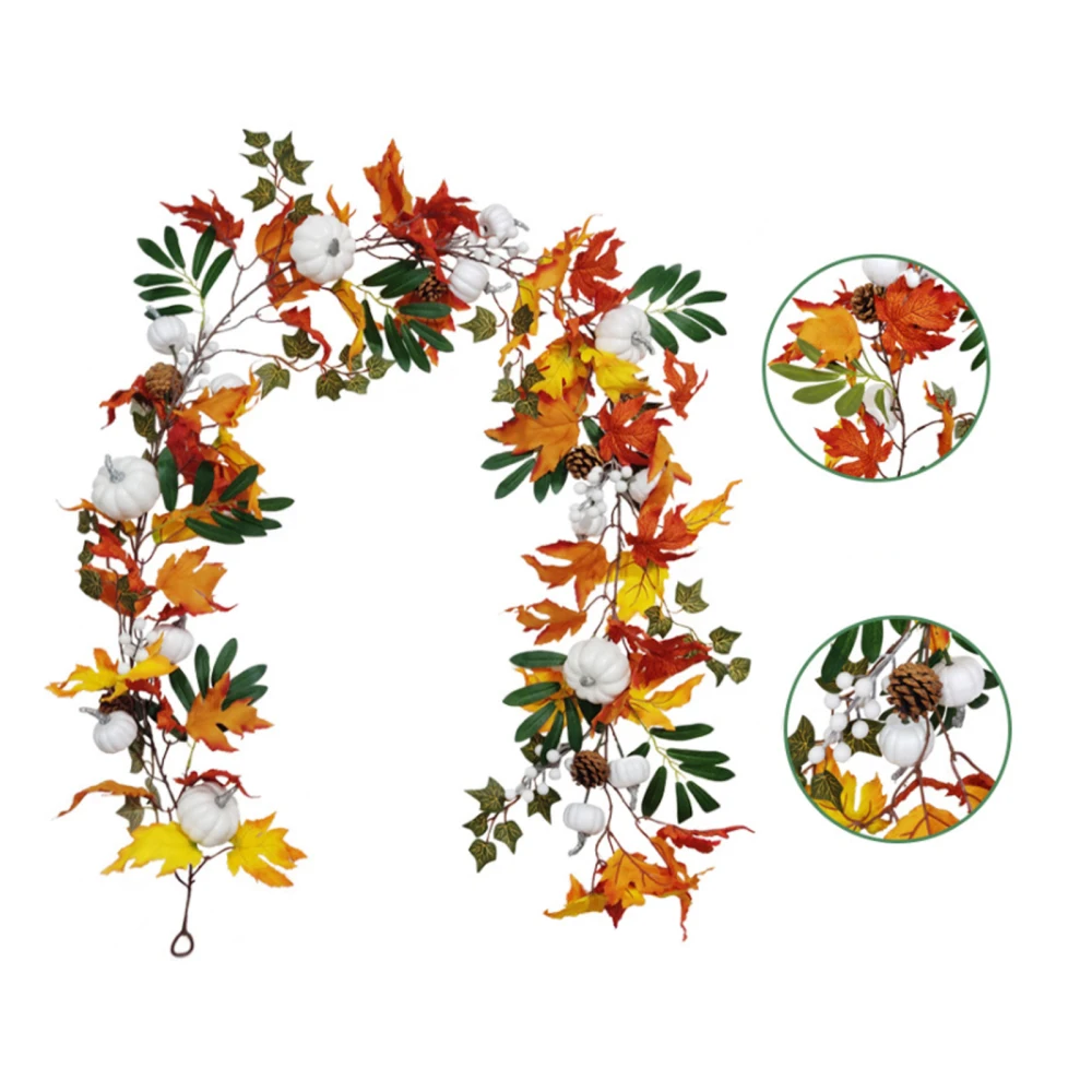 

Artificial Ivy Leaf Garland Plants Vine Plastic Silk Cloth Christmas Home Decoration Foam Maple Pumpkin Cane