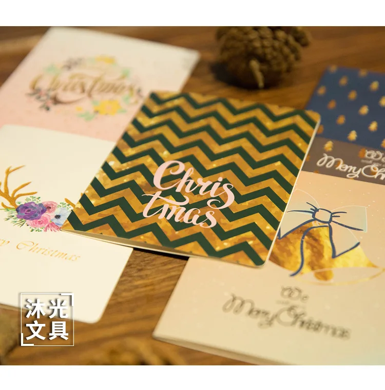1 шт. веселое рождественское милое бумажное бронзовое поздравительное открытка Новогоднее креативное украшение Пригласительные открытки вечерние праздничные принадлежности