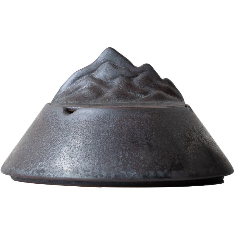 

Vintage Decor Ashtray Ceramic Portable Ashtrays with Lids Office Desktop Decor Kiln Porcelain Ash Tray Gift for Boyfriend