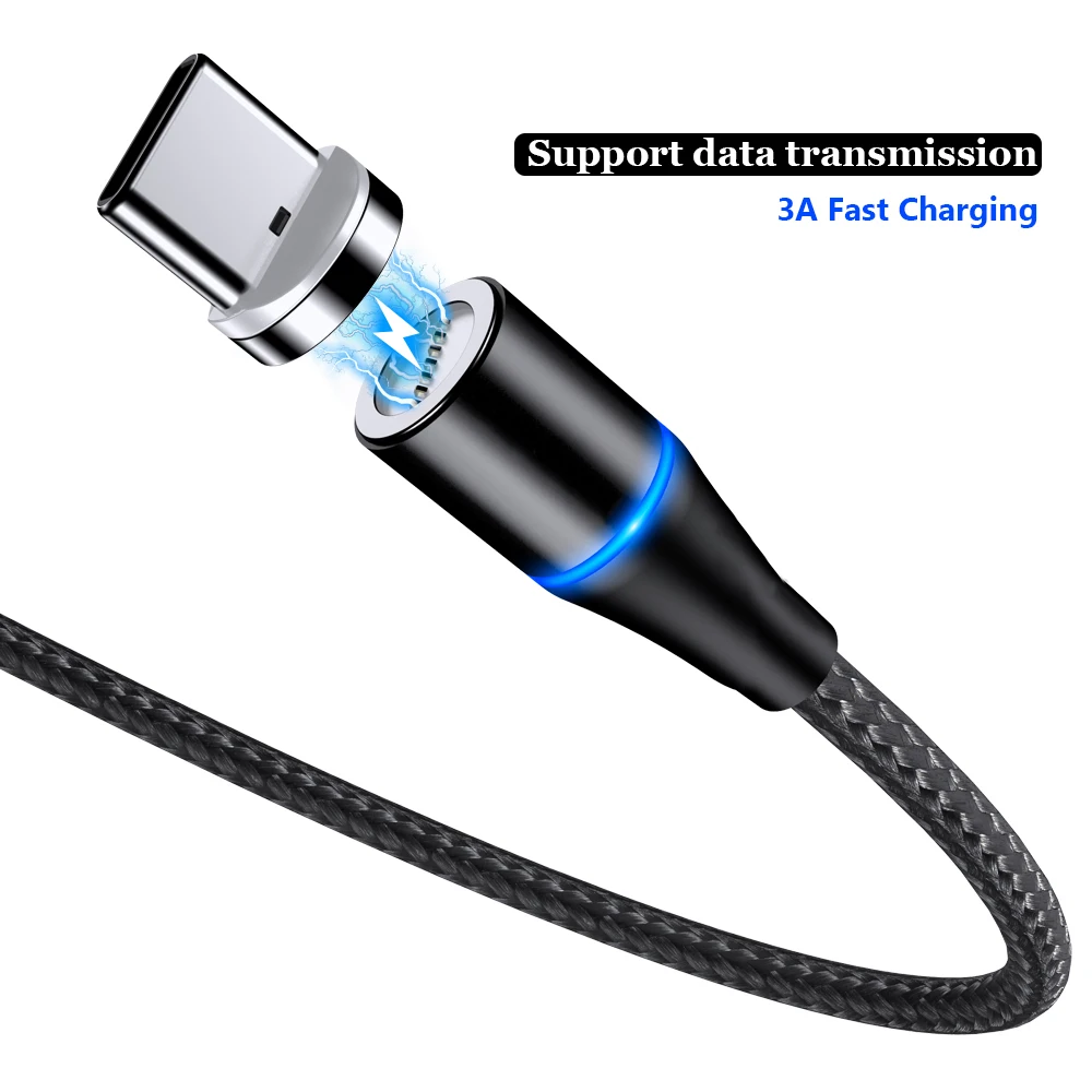 3A магнитный для быстрой зарядки на борту самолета Type C Micro USB кабель Samsung A32 A72 Xiaomi Poco