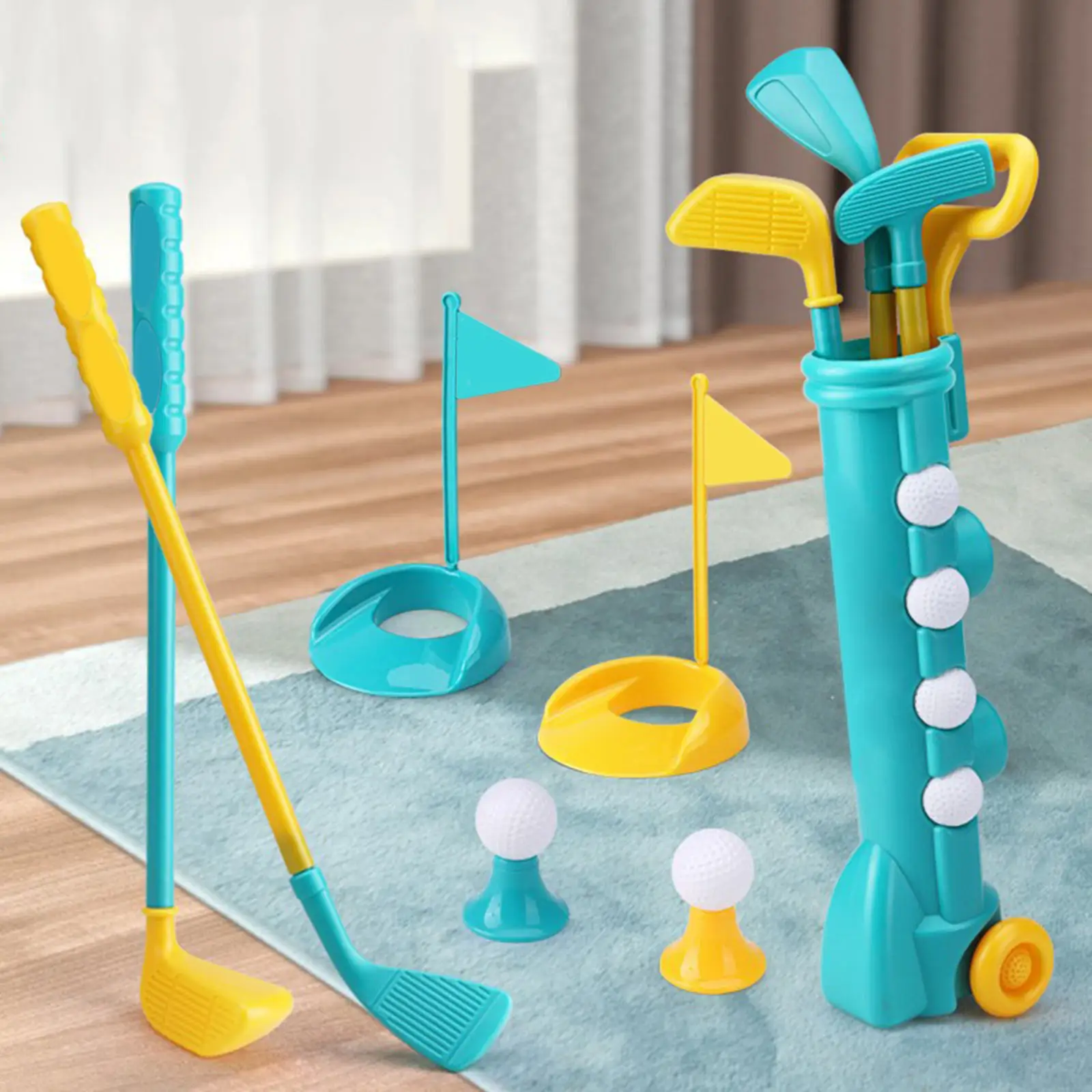 

Funny Kids Golf Set Plastic Golf Club Set for Kindergarten Garden Kids Girls Toddlers