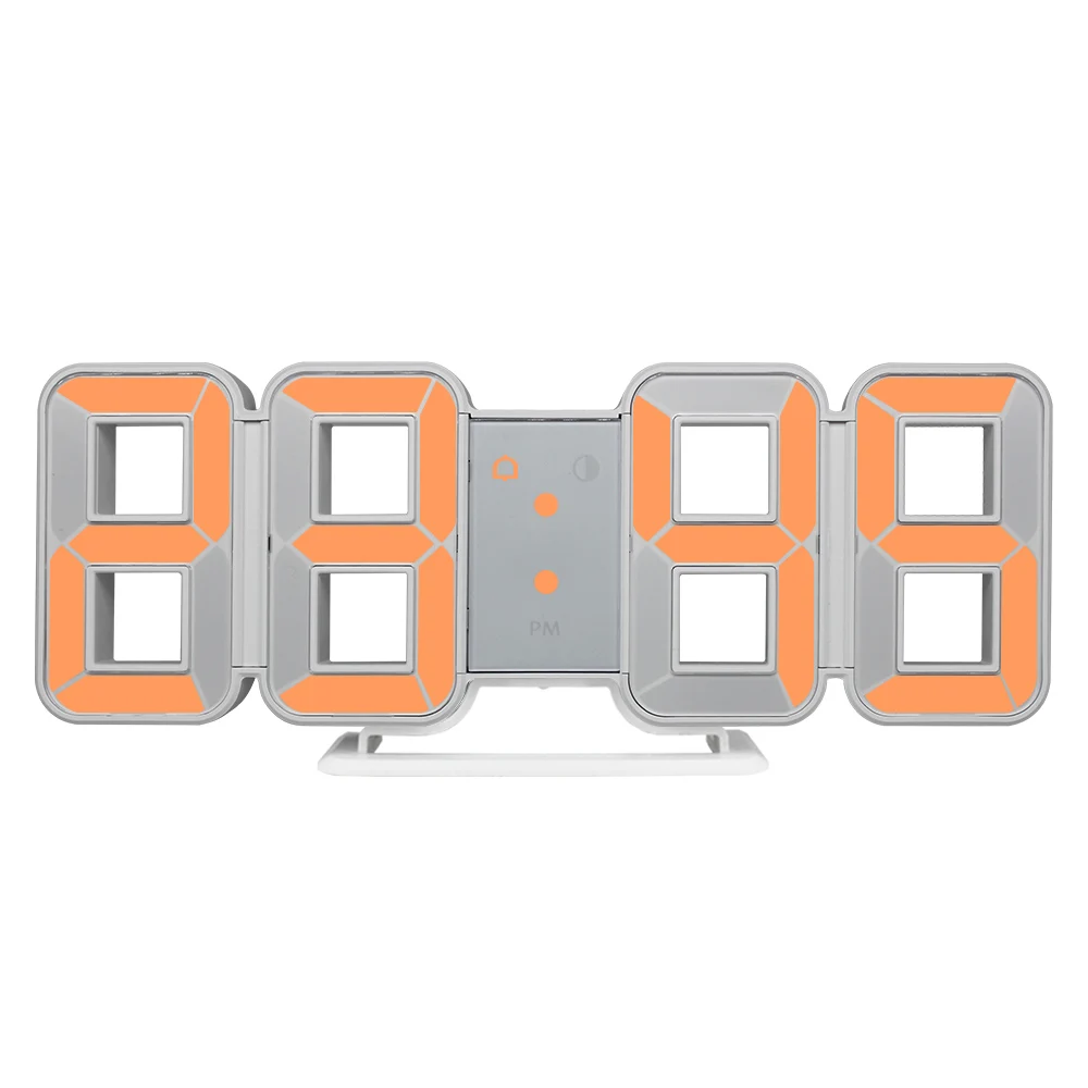 Настенные часы 3D светодиодный Календарь с большим временем температуры