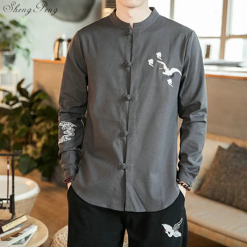 Традиционная китайская модель мужской китайский костюм Тан Мужская