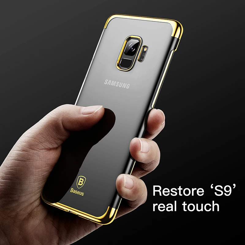 Baseus Luxury Plating Phone Case For Samsung Galaxy S9 Plus Coque Ultra Thin Soft Silicone Back Cover For Galaxy s9 Fundas