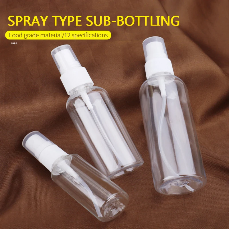 

20/200ml Portable Spray Bottle Transparent Plastic Side Spray Bottle Sub-bottling Refillable Spray Bottle Wholesale