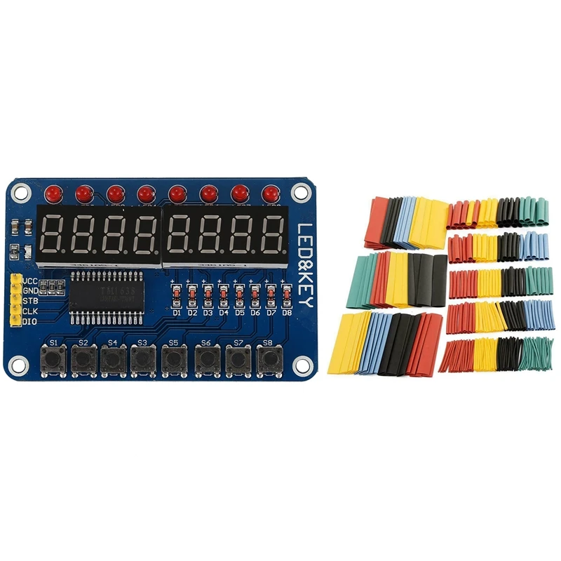 8 бит цифровой светодиодный трубчатая лампа Bit TM1638 ключ Дисплей модуль с 328 шт.