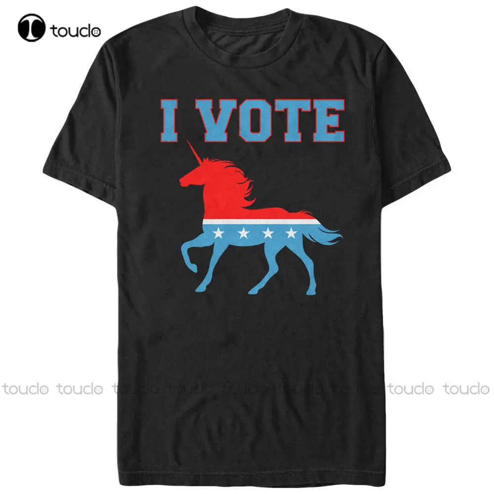 

Hot Sale Men T Shirt Fashion Lost Gods I Vote Unicorn Mens Graphic T Shirt Summer O-Neck Tops Custom aldult Teen unisex