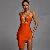 adyce new summer mini spaghetti strap bandage dress for women sexy hollow out sleeveless celebrity runway club party dress 2021