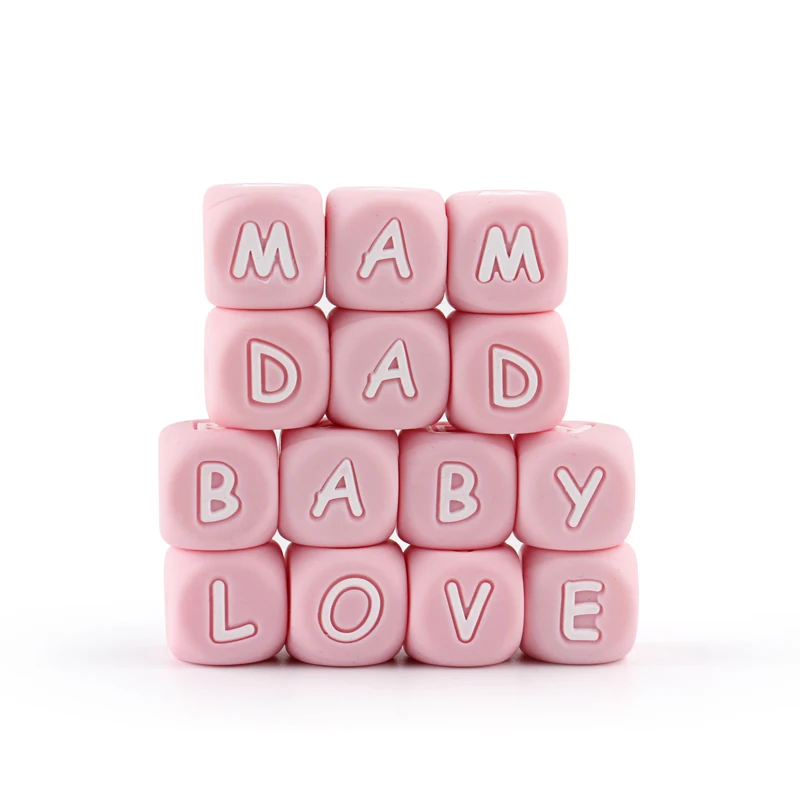 10 шт. силиконовые буквы английские бусины 12 мм без БФА Алфавит детский