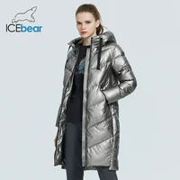 icebear 2021 new hooded winter womens jacket fashion casual slim long warm cotton coat brand ladies parkas gwd20302d
