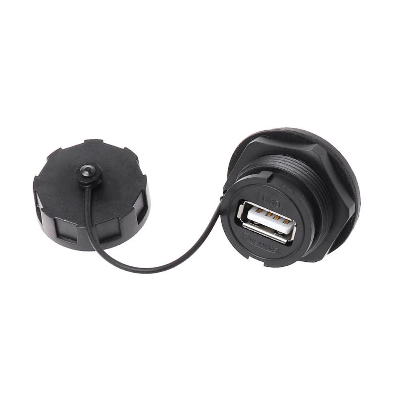 USB Female Socket Plug Panel Mount Adapter Waterproof Connector IPL7 With Cap | Обустройство дома