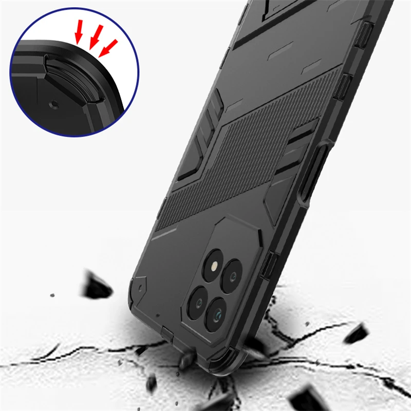Phone Holder Case For Oppo Realme 8i Case Bumper Armor Full Cover For Realme 9 Pro Plus Case For Realme 9i 8i 8 9 Pro GT Neo2 2T