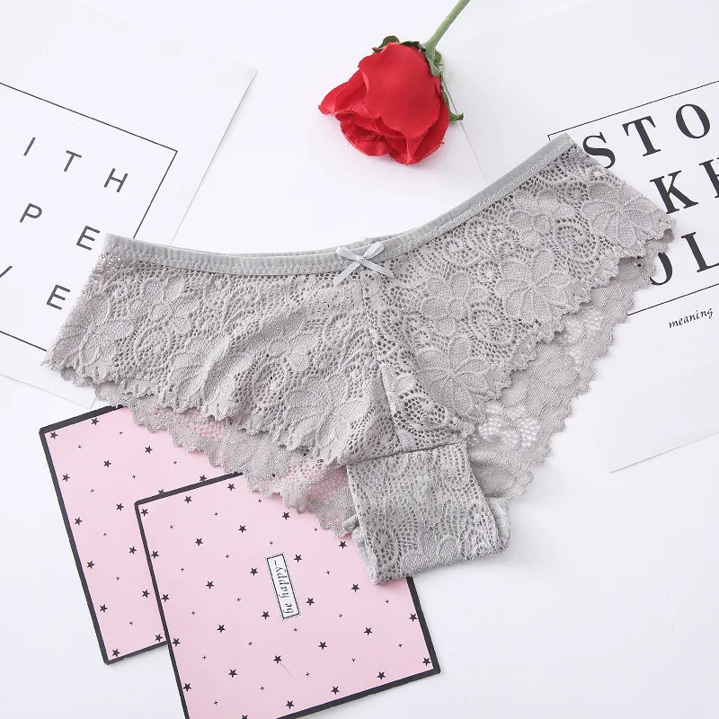 

Sexy Lace Panties Women Fashion Cozy Lingerie Tempting Briefs High Quality Women's Underpant Low Waist Intimates Underwear