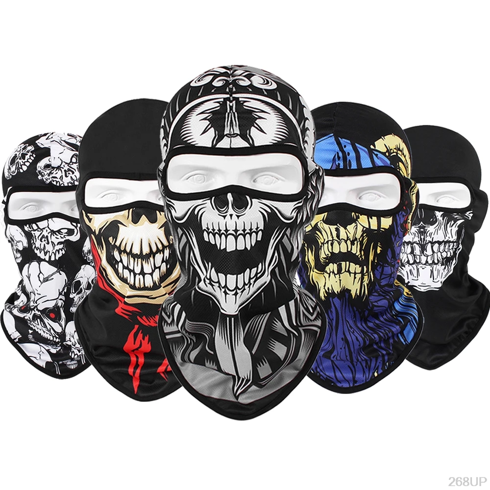 Маска для мотоцикла HEROBIKER, Балаклава, мотоциклетный костюм с черепом, банданы, маска для Хэллоуина, маска для лица с изображением призрака, маска для ресниц, мото