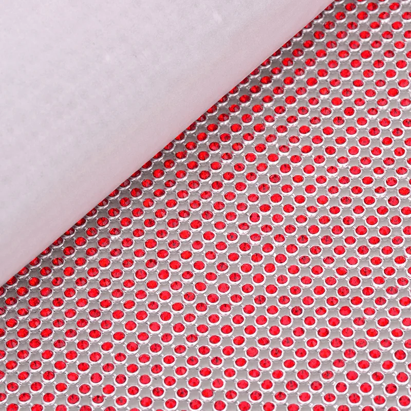 Red JUNAO 45x120 см Прозрачные исправление стразы на сетчатой основе лист стекло кристалл Отделка Ткань Золото Алюминий сетка аппликация из страз для платья ремесла - Цвет: Red