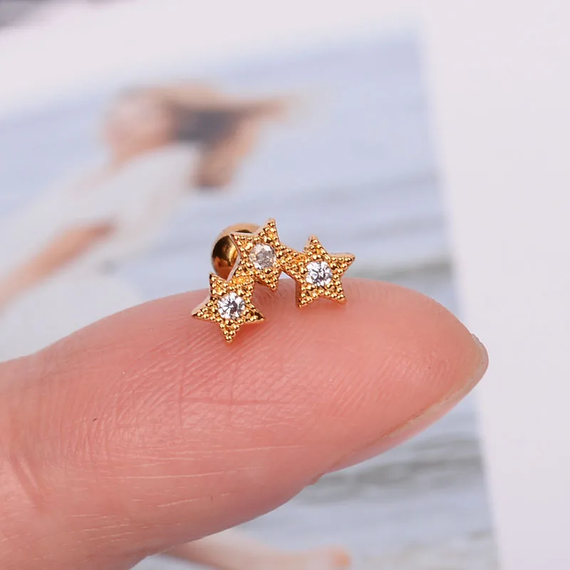 1pcs Fashion Elegant Crystal Butterfly Studs Earrings For Women Piercing Cartilage Cute Statement Korean Jewelry Gifts - купить по
