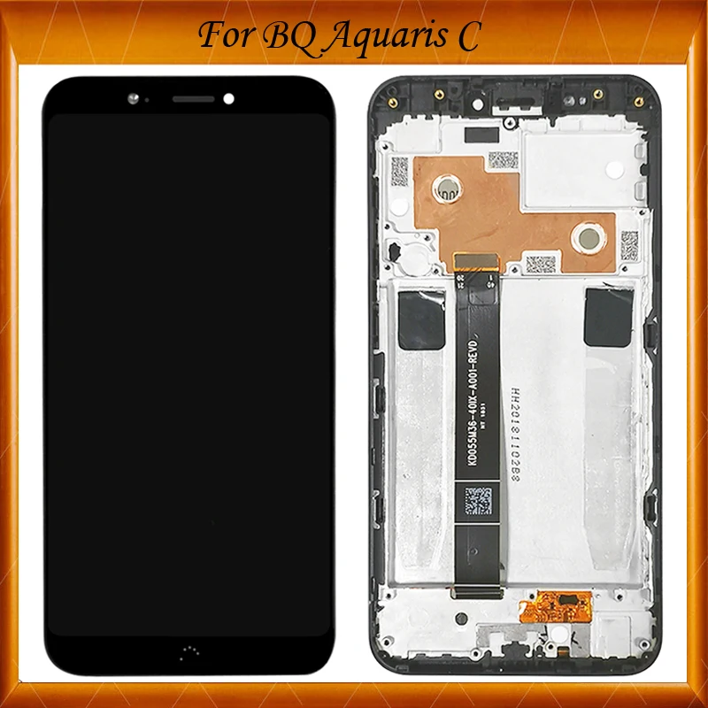 100% хорошо работает с ЖК-дисплеем BQ Aquaris C + цифровой дигитайзер сенсорного экрана в