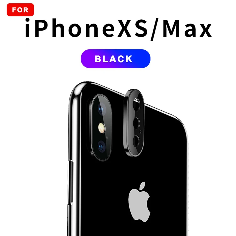 XS XSMAX Black Закаленное стекло для iPhone 11 Pro X XS Max стеклянный объектив камеры протектор экрана для Apple iPhone11 Pro Max Защитная стеклянная пленка - Цвет: XS XSMAX Black