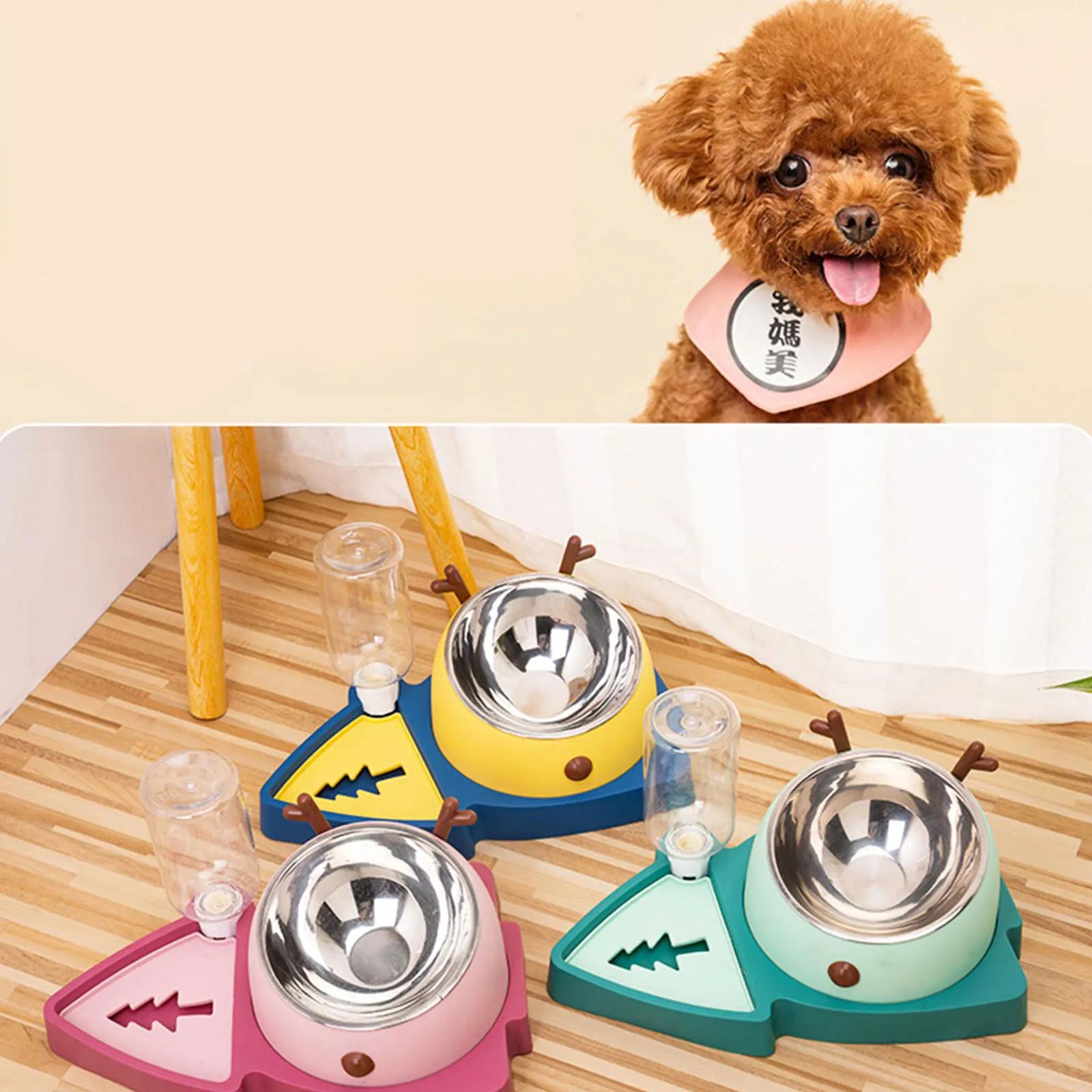 

Новое поступление, миска для домашних животных с водой, съемное противовлажное пищевое оборудование из нержавеющей стали