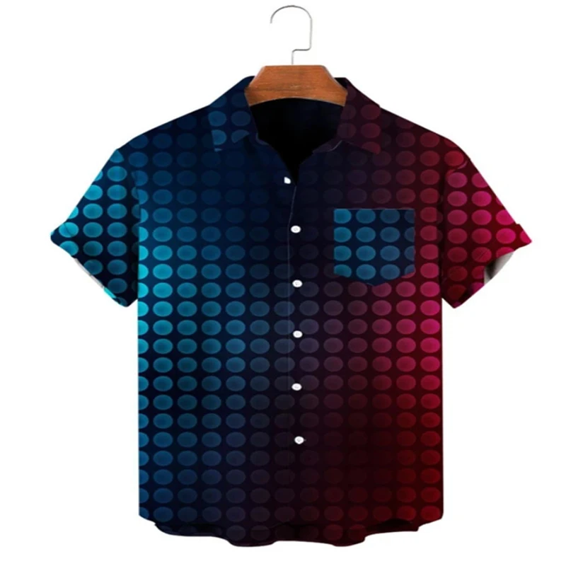 

2022 Spring Men Casual Shirts Long Sleeve Turndown Collar Button-up Shirt For Mens Fashion Printed Patchwork Cardigan Streetwear