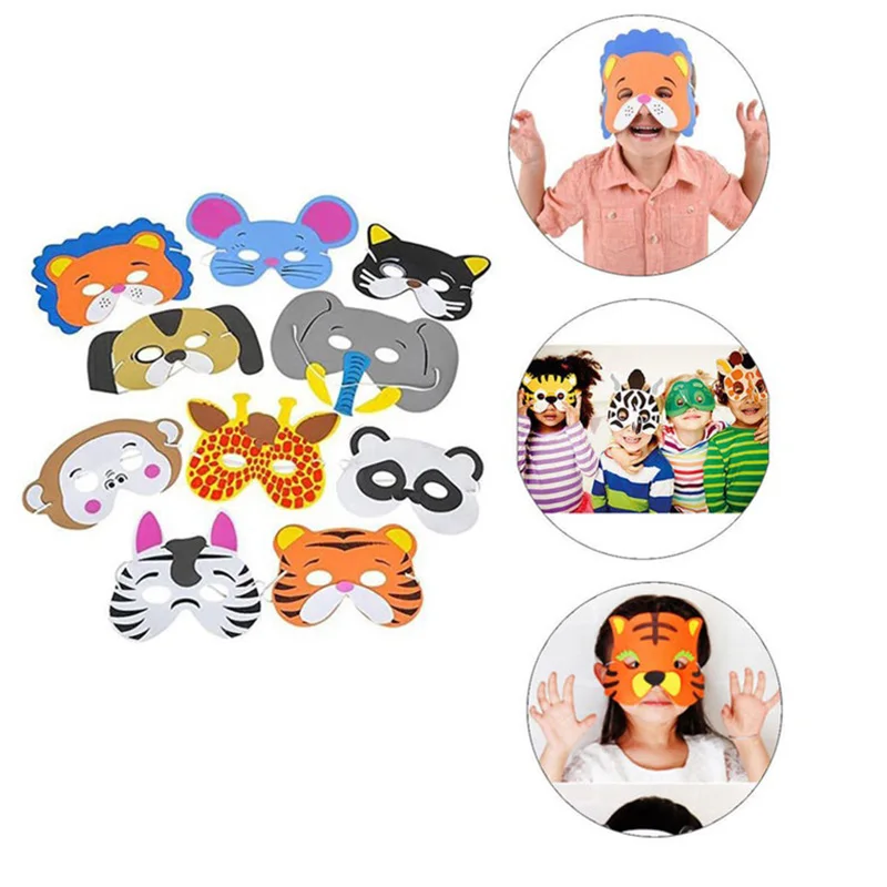 Подарочный пакет для конфет с животными тигр Лев слон маска леса джунгли детский