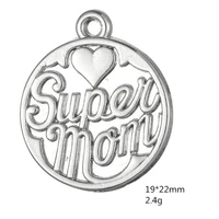 super mom charm pendants jewelry making finding diy bracelet necklace earring accessories handmade tools 3pcs