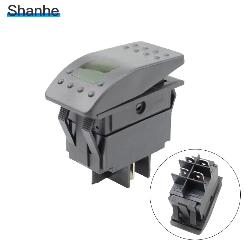 12V 220v Водонепроницаемый бар кулисный переключатель светодиодный светильник автомобиль Лодка - Цвет: Зеленый