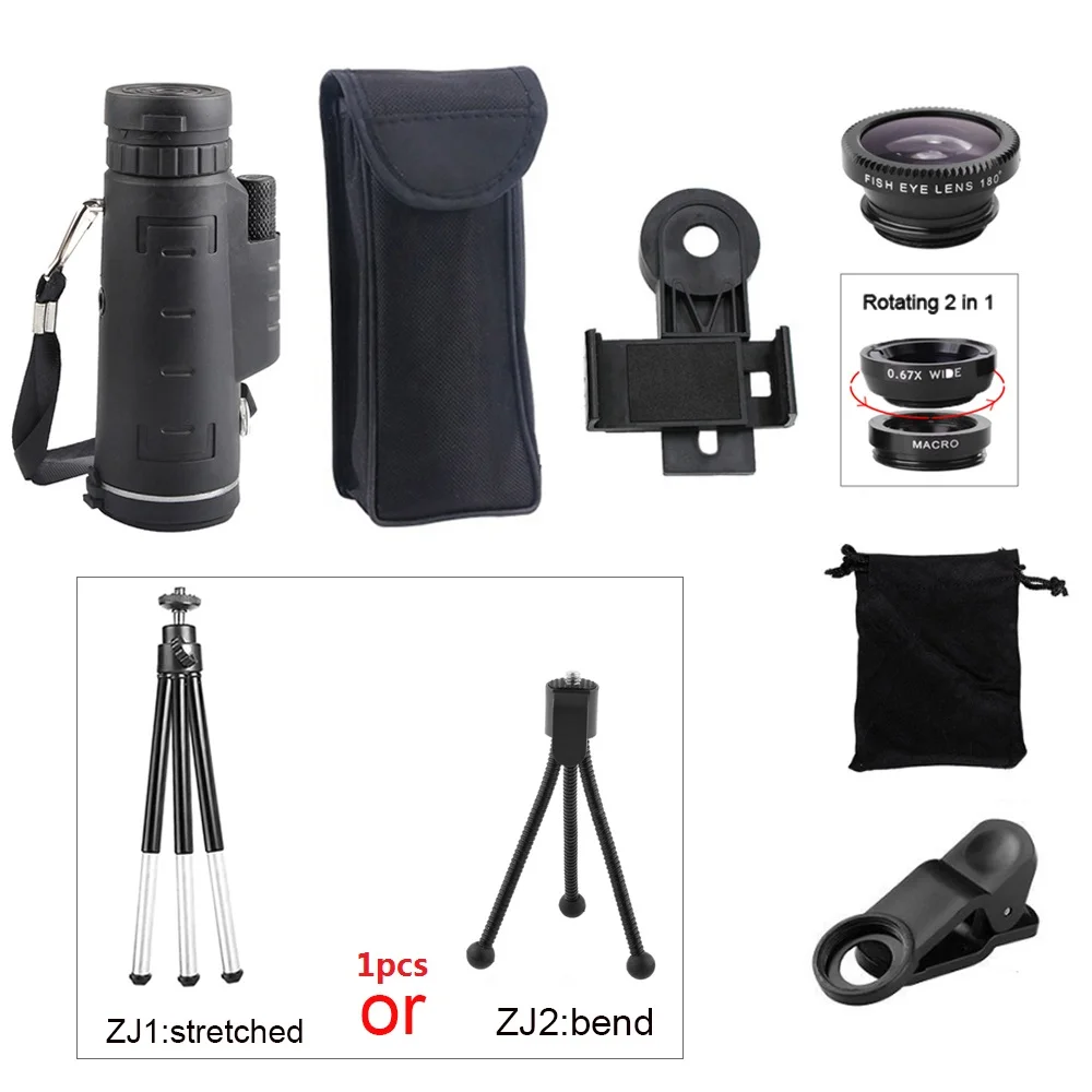 

40X60 Zoom Telescope Phone Camera Lens telefon Monocular Mobile Lenses For iPhone Samsung Redmi 7 Huawei Cell for phone lentes