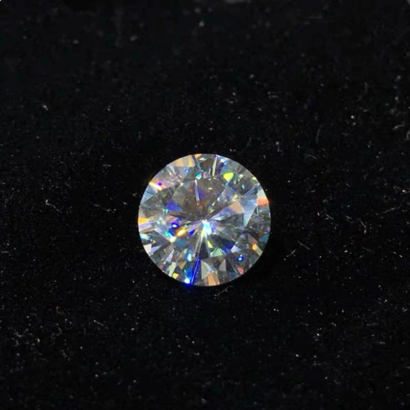 2 шт D цвет 0 5 карат рыхлый камень Муассанит мм круглый блестящая огранка VVS1 кольцо