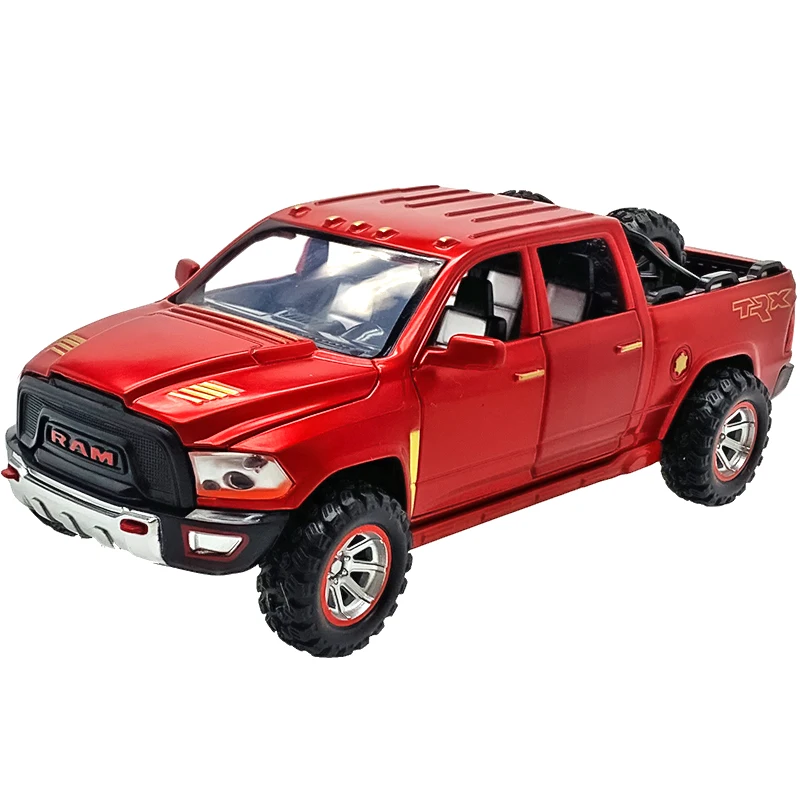 

Dodge-Ram TRX-Pickup Metal Car 1/32 Alloy Car Model Sound and Light Pull Back Children's Boy Diecast Toy Car Gift Christmas Gift