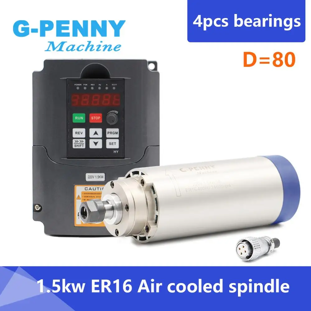 Новое поступление! Электродвигатель шпинделя с воздушным охлаждением 0 01 КВТ ER16