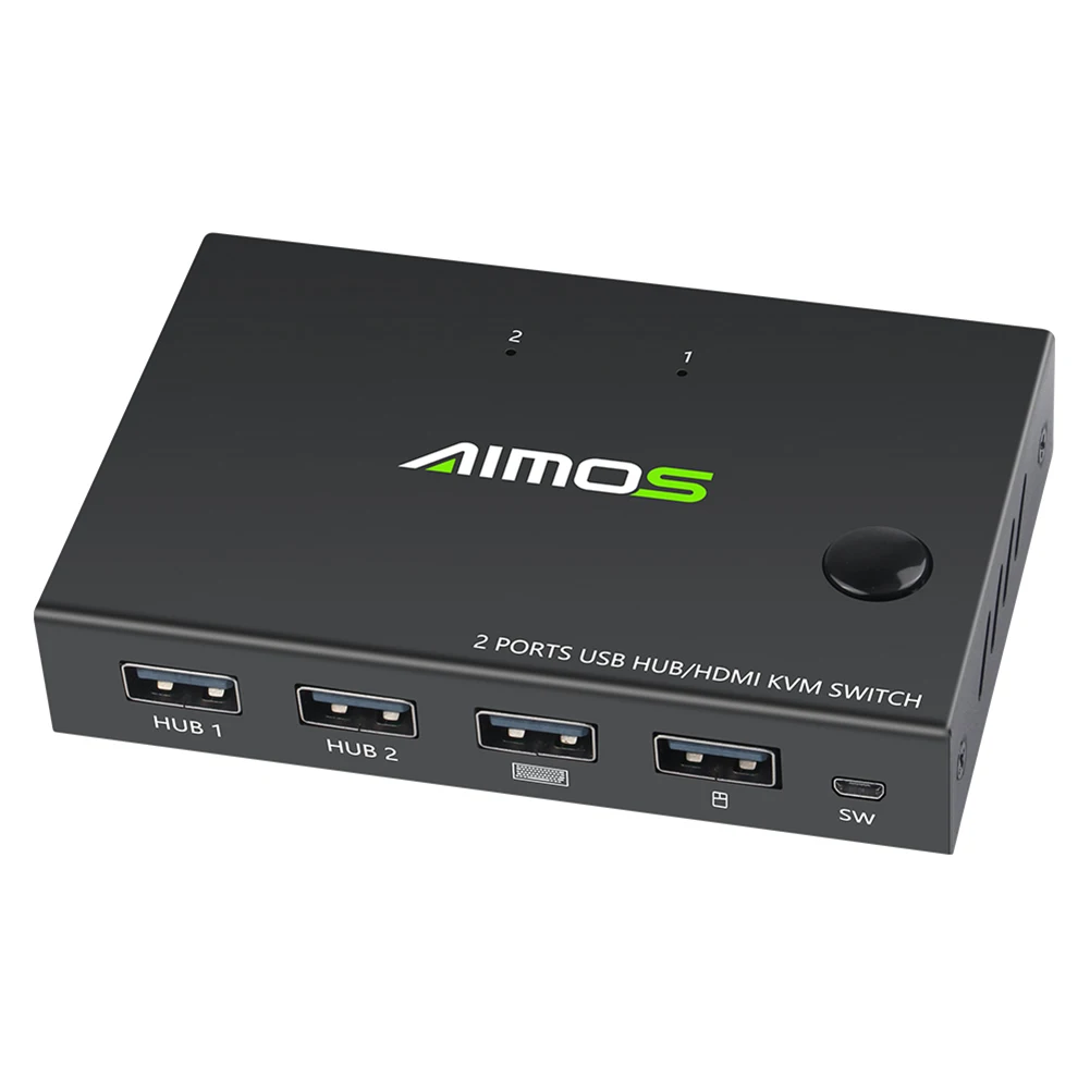 

HDMI-совместимый KVM коммутатор 2 порта 4K USB 2,0 переключатель разделитель коробка для совместного использования клавиатуры принтера мыши 2 в 1 вы...