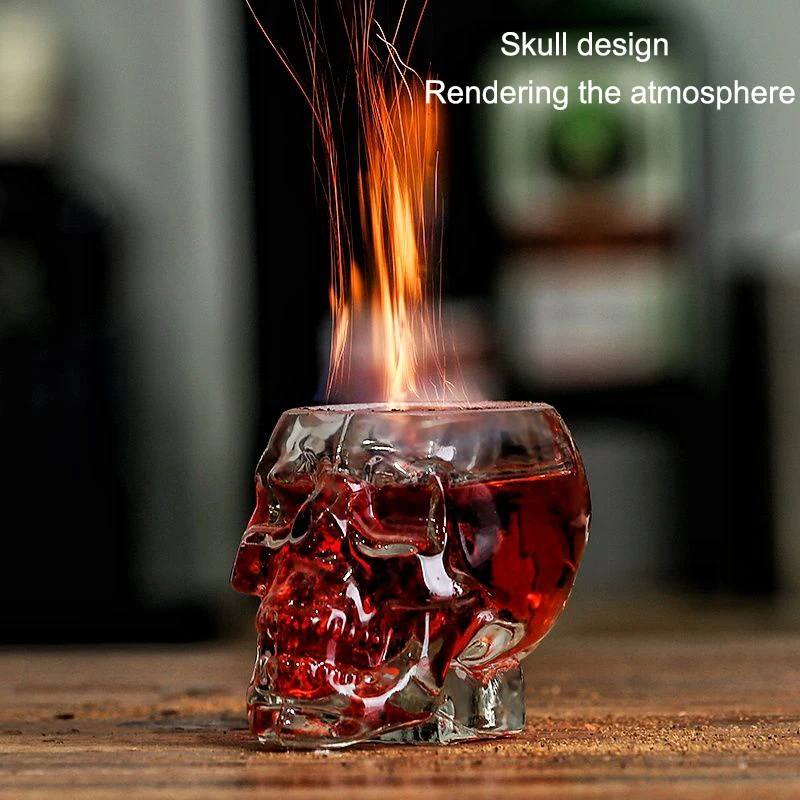 Skull Crystal Glass Cup Drinkware Cocktail Whisky Wine Glasses Creativity Vodka Beer Drinking Transparent Cups Glassware Barware | Дом и сад