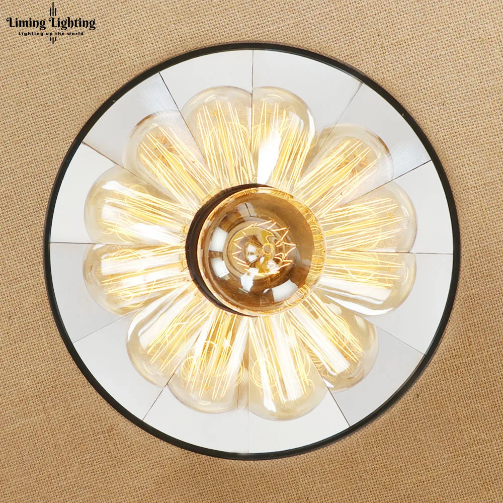 Лофт винтажные потолочные светильники Lamparas De Techo Lustre Luminaria Abajur комнатная потолочная лампа освещение Промышленное освещение для гостиной