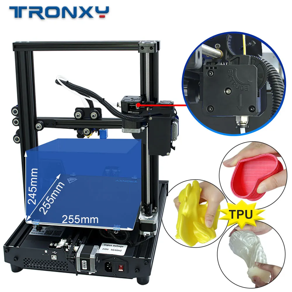 black With Titan TRONXY 3d принтер XY-2 Pro Модернизированный быстрый нагрев автоматическое выравнивание обновление отключения питания печатная нить разрядка детектор Titan - Цвет: black With Titan