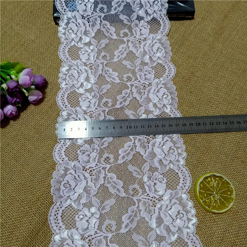 

2Yards/lot Edge Hem Sewing Clothes Wide 18cm Lace Trim fabric For Making Female skirt vest Bra tank top underwear